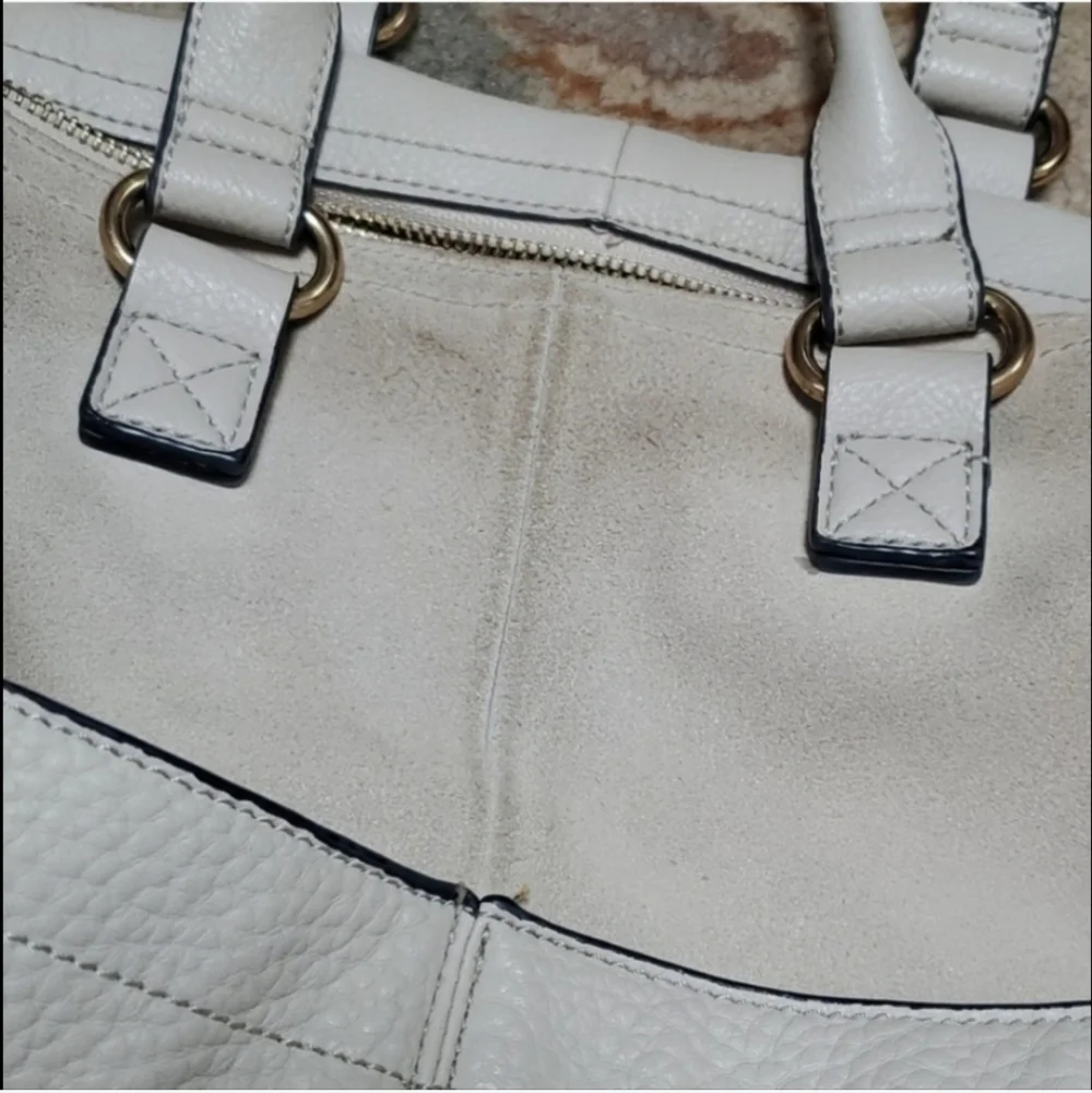 Moda Luxe cream satchel bag